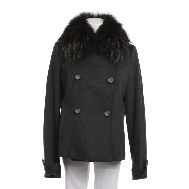 Übergangsjacke, in Dunkelgrau, Wolle, Max Mara