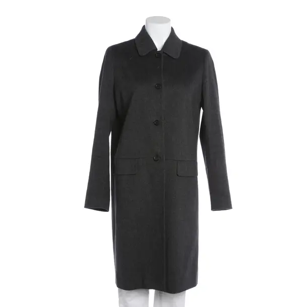 Mid-Season Coat, in Dark Gray, Wool, Strenesse