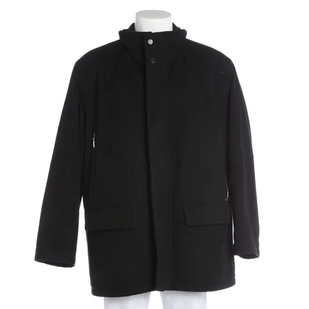 Overcoat, in Black, Wool, Lodenfrey