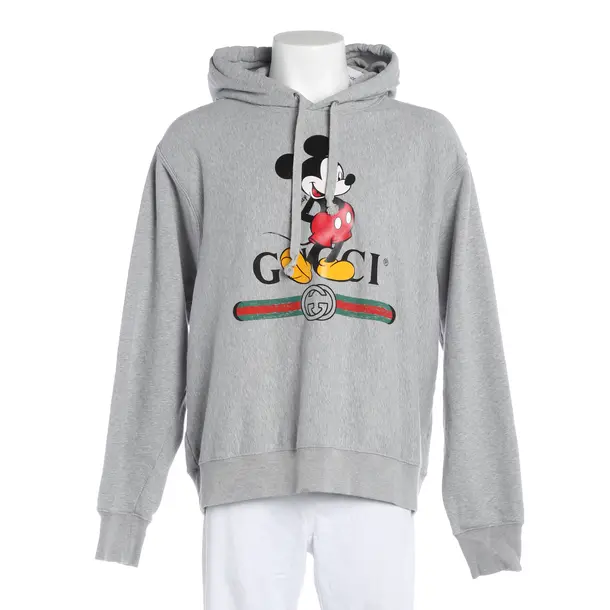 Hoodie, in Hellgrau, Baumwolle, Gucci