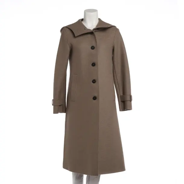 Mid-Season Coat, in Light Brown, Wool, Harris Wharf London