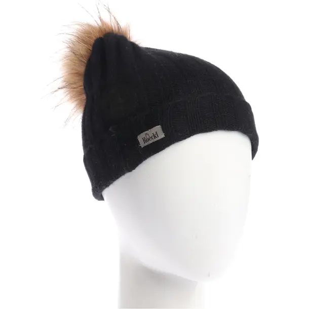Beanie, in Black, Cashmere, Roeckl