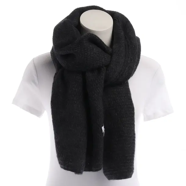 Schal, in Dunkelgrau, Baumwolle, Allude