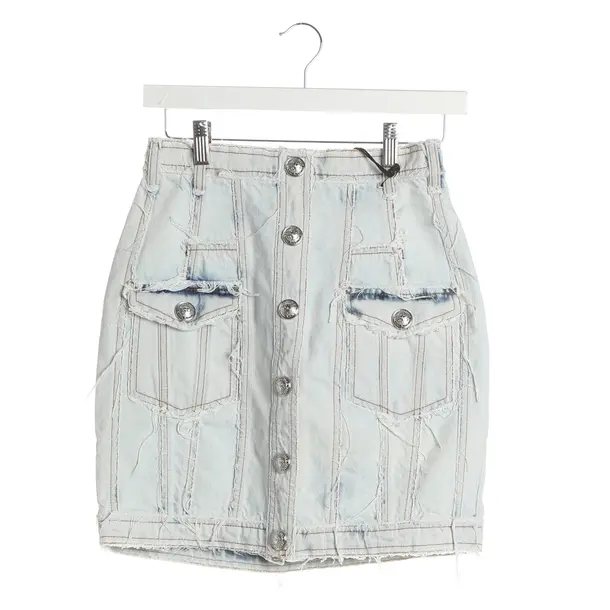 Skirt, in Light Blue, Cotton, Balmain