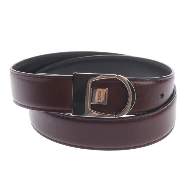 Belt, in Bordeaux, Leather, Saint Laurent