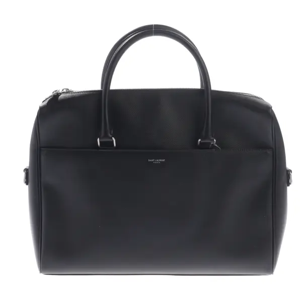 Laptop Bag, in Black, Leather, Saint Laurent