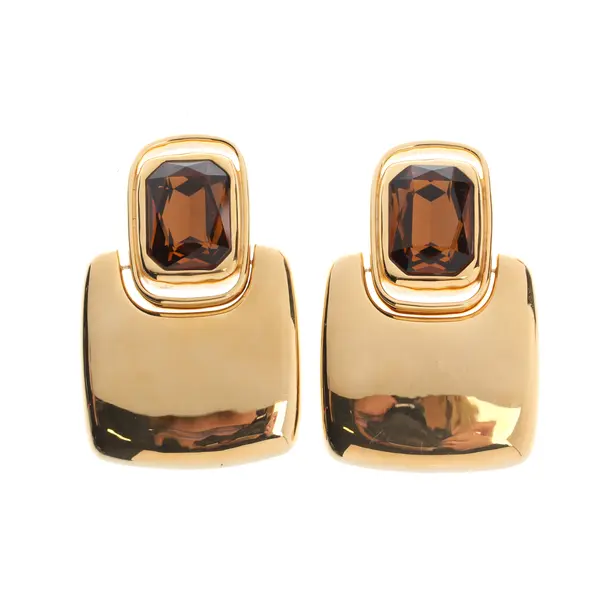 Orecchini, in Oro, Metallo (metallico, metallizzato), Saint Laurent