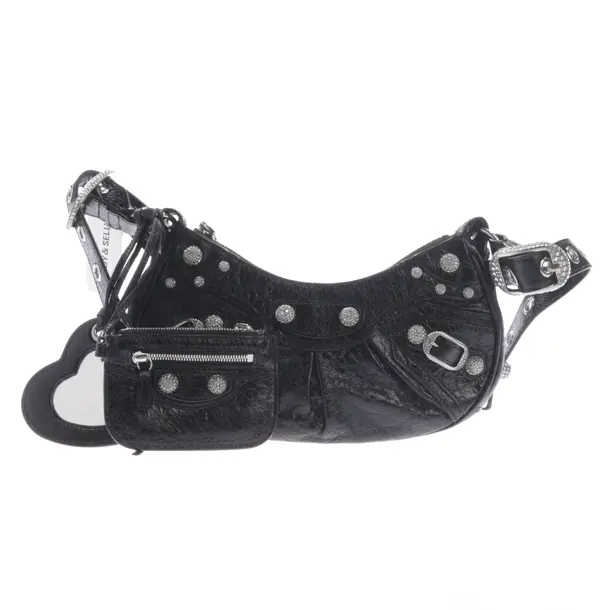 Shoulder Bag, in Black, Leather, Balenciaga