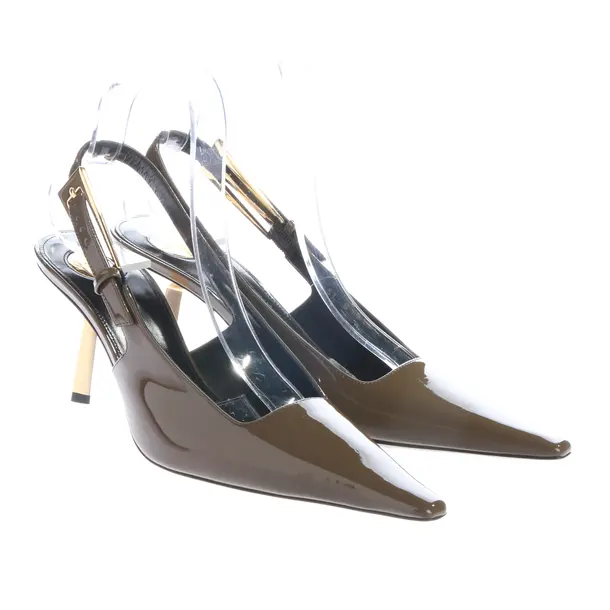 Slingbacks, in Grün, Saint Laurent