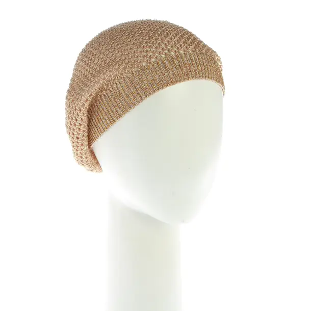 Beanie, in Gold, Cotton, Missoni