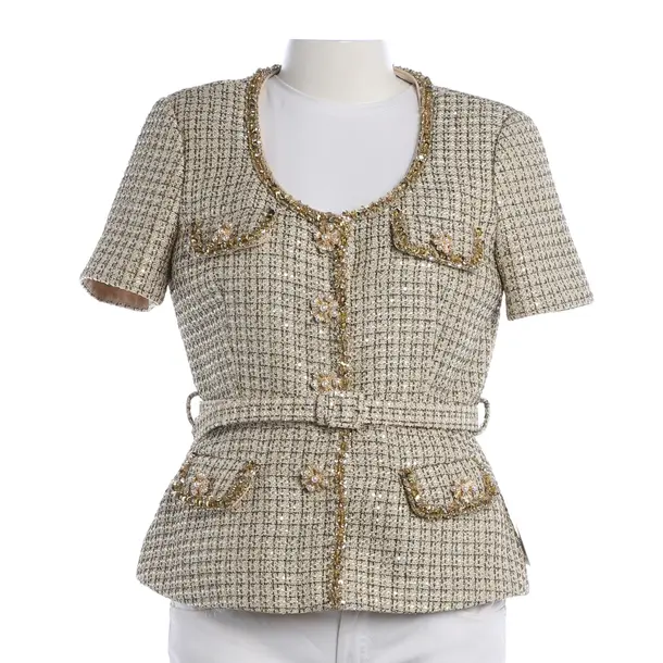 Blazer, in Gold, Polyester, self-portrait