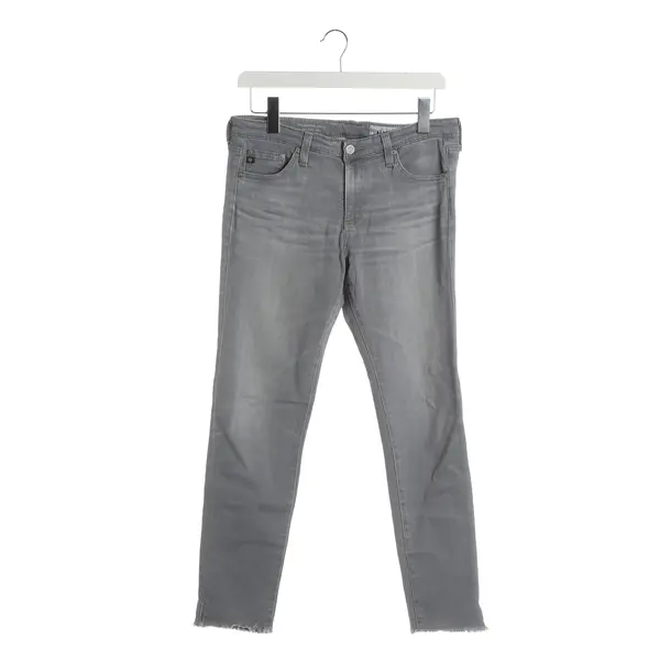 Straight Fit Jeans, in Light Gray, Viscose, AG Jeans