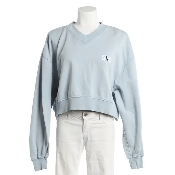 Sweatshirt, in Hellblau, Baumwolle, Calvin Klein