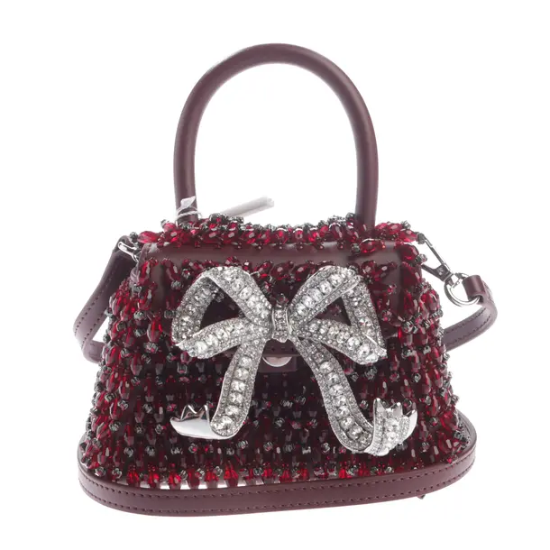 Abendtasche, in Bordeaux, Leder, self-portrait