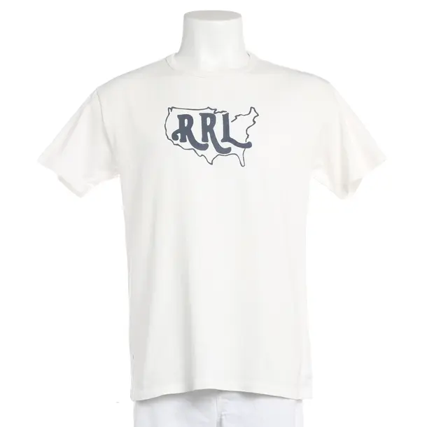 T-Shirt, in Cream, Baumwolle, RRL