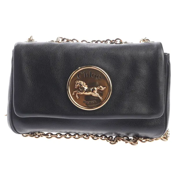 Schultertasche, in Schwarz, Leder, Chloé