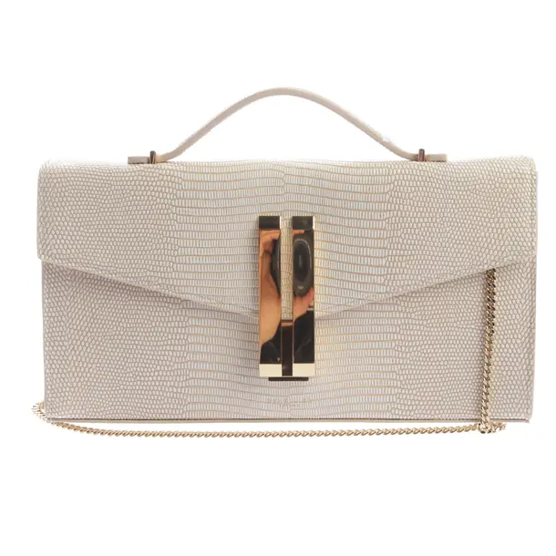 Abendtasche, in Beige, Leder, DeMellier