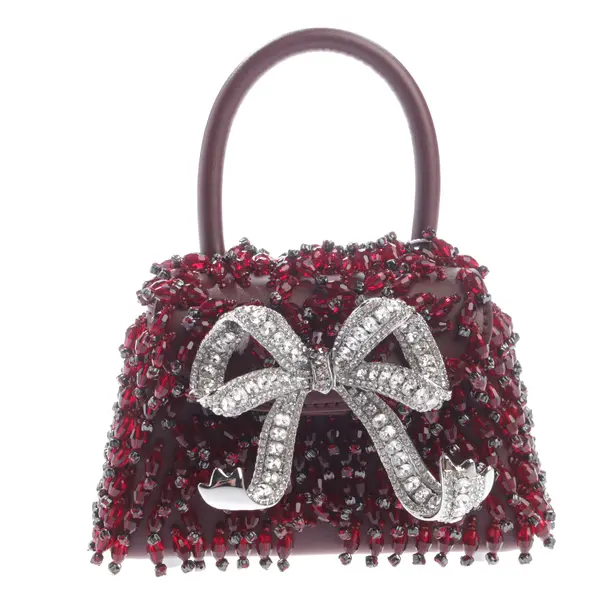 Abendtasche, in Bordeaux, Leder, self-portrait