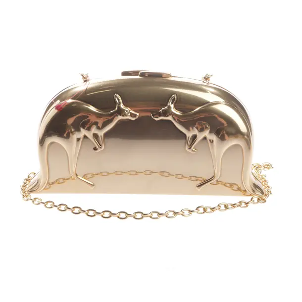 Abendtasche, in Gold, Metall (metallisch, metallisiert), Zimmermann