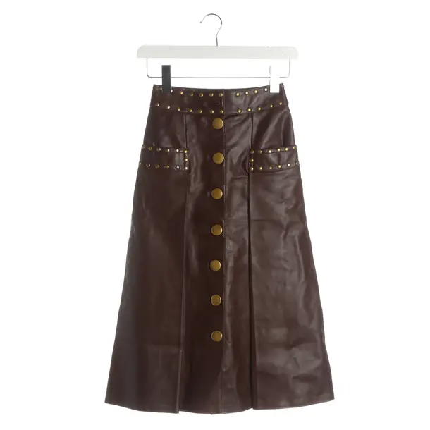 Skirt, in Dark Brown, Leather, Dodo Bar Or