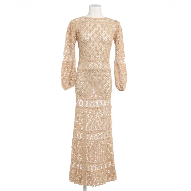 Cocktail Dress, in Light Brown, Cotton, Anna Kosturova