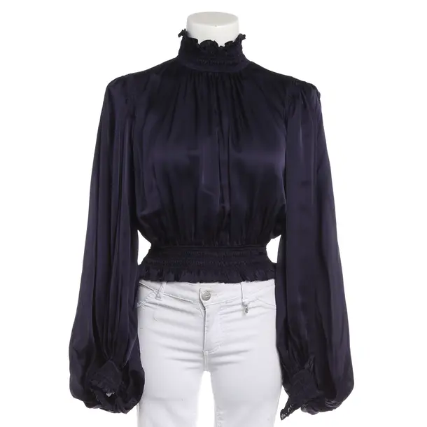 Blouse, in Navy, Silk, Zimmermann