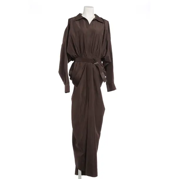 Kleid, in Dunkelbraun, Polyester, Norma Kamali