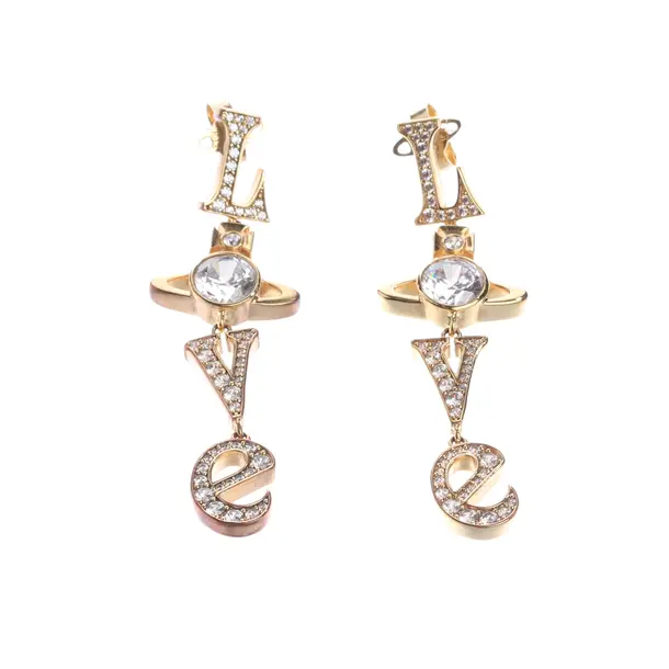 Earrings, in Gold, Metal (metallic, metallized), Vivienne Westwood
