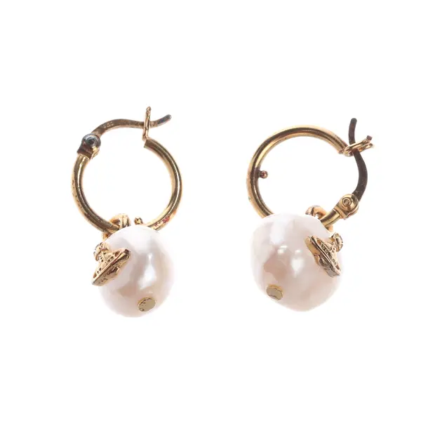 Ohrringe, in Gold, 925er Sterling Silber, Vivienne Westwood