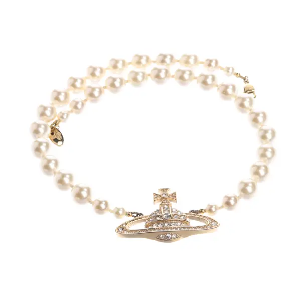 Halskette, in Beige, Sonstige Fasern, Vivienne Westwood