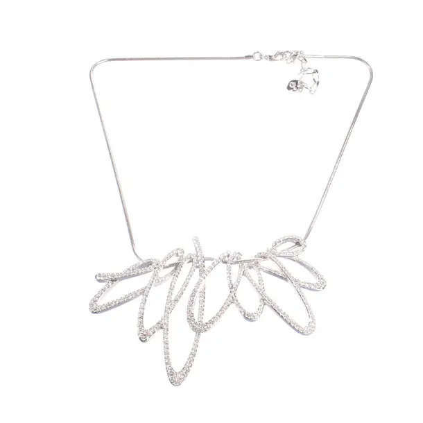 Halskette, in Silber, Metall (metallisch, metallisiert), Swarovski