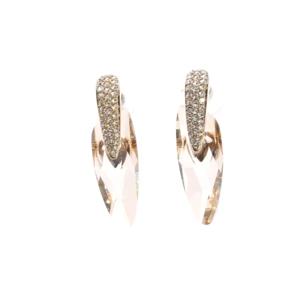 Earrings, in Gold, Metal (metallic, metallized), Swarovski