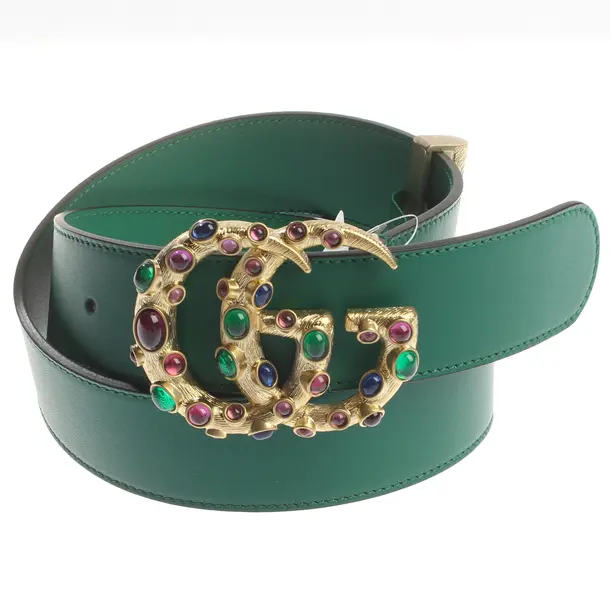 Belt, in Green, Leather, Gucci