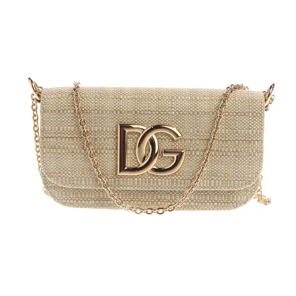 Evening Bag, in Beige, Straw, Dolce & Gabbana