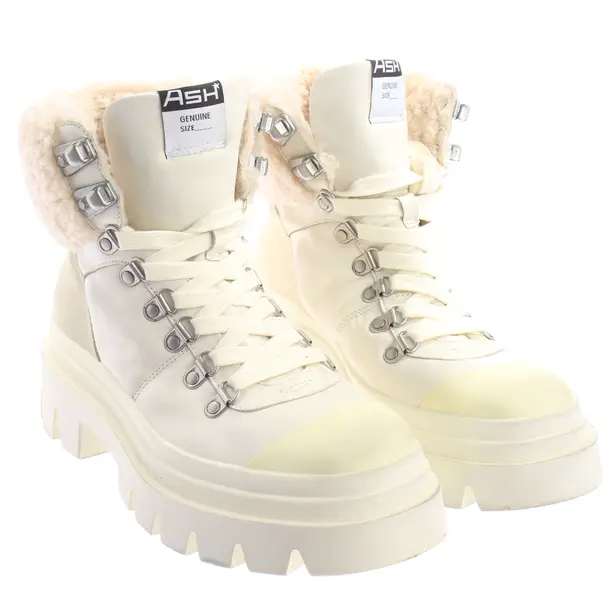 Ankle Boots, in Cream, Ash