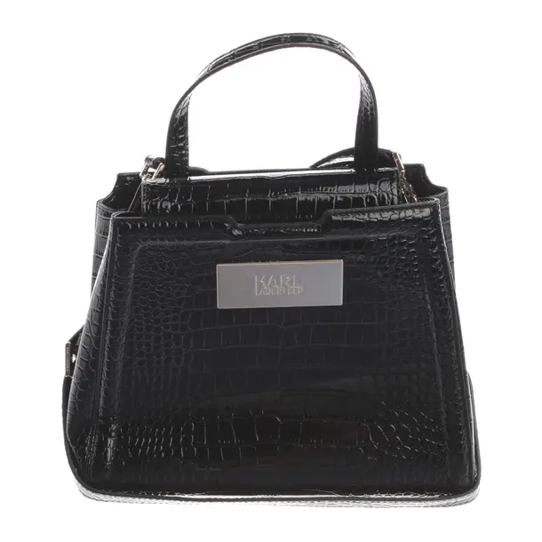 Handbag, in Black, Leather, Karl Lagerfeld