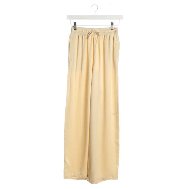 Pants, in Pastel Yellow, Viscose, American Vintage
