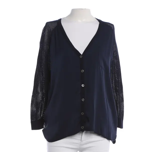 Blouse, in Navy, Cotton, Repeat