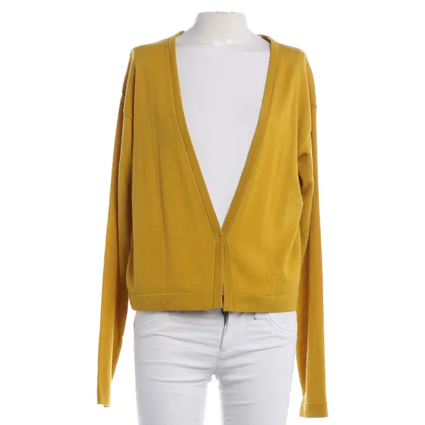 Cardigan, in Mustard Yellow, Cashmere, Odeeh