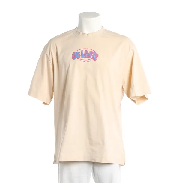 T-Shirt, in Beige, Baumwolle, Off-White