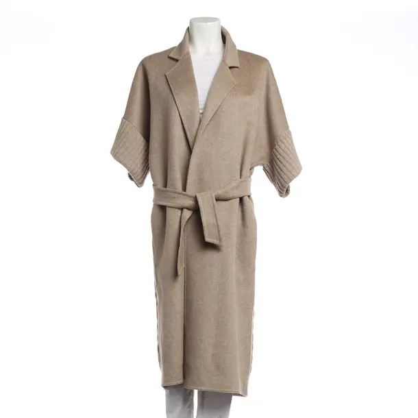 Übergangsmantel, in Hellbraun, Wolle, Max Mara