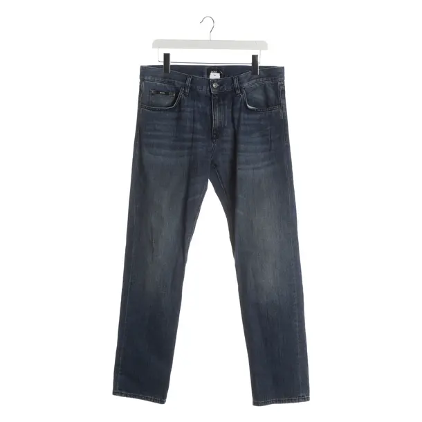 Straight Fit Jeans, in Blue, Cotton, Hugo Boss Black Label