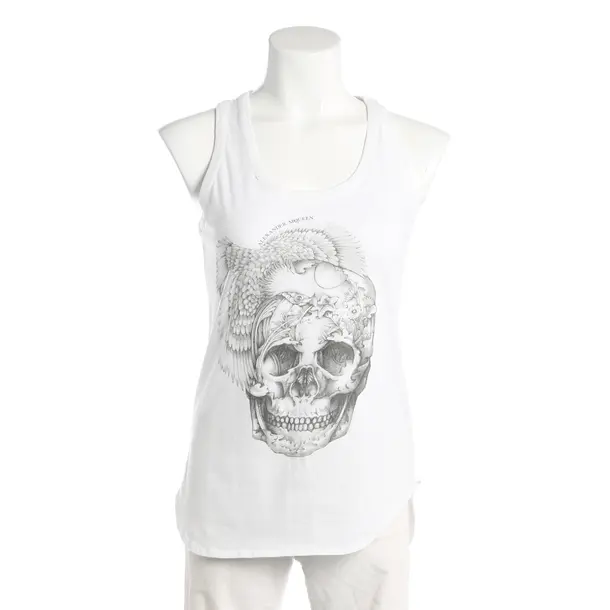 Top, in Weiß, Baumwolle, Alexander McQueen