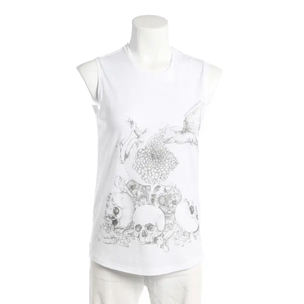 Top, in White, Cotton, Alexander McQueen