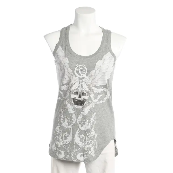 Top, in Grau, Baumwolle, Alexander McQueen