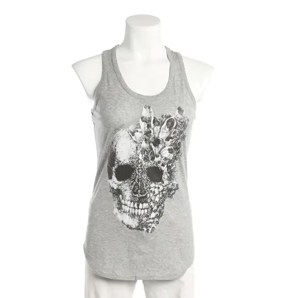 Top, in Grau, Baumwolle, Alexander McQueen