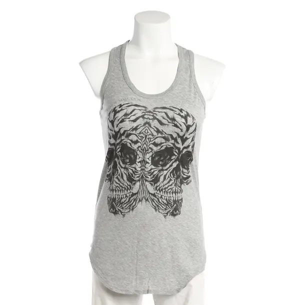 Top, in Gray, Cotton, Alexander McQueen