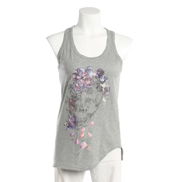 Top, in Grau, Baumwolle, Alexander McQueen