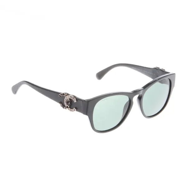 Sonnenbrille, in Grün, Kunststoff / Naturmaterial, Chanel