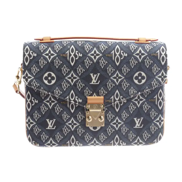 Schultertasche, in Blau, Baumwolle, Louis Vuitton